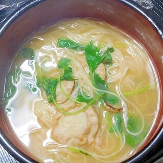 ホタテ味噌汁のにゅうめん